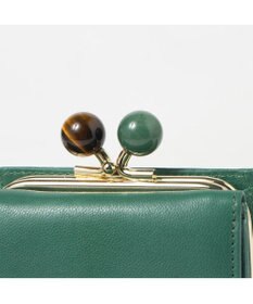 UNBILLION ペルケ perche / ジェムストーンがま口3つ折り財布