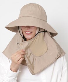 MOONBAT 【遮光100％/UVカット100％】フワクール (Fuwacool)  日差しを完全遮断バッククロスハット　遮光100　UV100