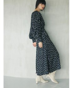 Green Parks armonia．スクエアドットプリントタックワンピース