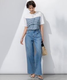 23区 【WEB限定カラーあり/洗える】スムースデザイン コンビ カットソー