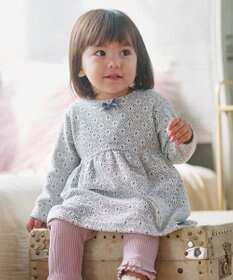 組曲 KIDS 【80-90㎝】 フロストフラワージャガード セットアップ