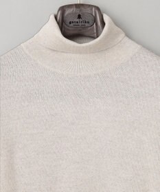 GOTAIRIKU 【家庭洗濯可能】イタリア糸 ハイゲージ タートルニット_リンクス柄