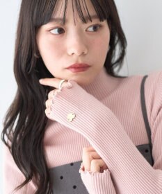 earth music&ecology ハートプレートリブニットプルオーバー