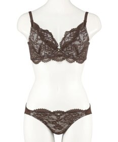 San-ai Resort（三愛水着楽園） 【WEB限定】【northerly bra 楽ちんフィットシリーズU字】 フリルレースブラショーツセット B～Fカップ 【northerly】