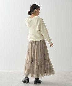 AMERICAN HOLIC ラメ入りＶネック片畦ニットプルオーバー