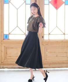 Feroux 【洗える】タフタフレア スカート