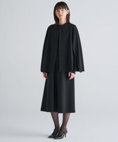 ICB 【洗える・ブラックフォーマル】 TaPeダブルクロス フレアワンピース