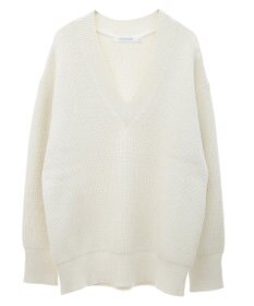 AMERICAN HOLIC ラメ入りＶネック片畦ニットプルオーバー