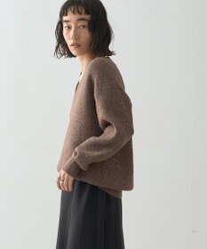 AMERICAN HOLIC ラメ入りＶネック片畦ニットプルオーバー