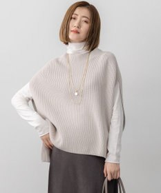 23区 【洗える】コットンリリー モックネックニットベスト