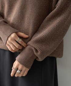 AMERICAN HOLIC ラメ入りＶネック片畦ニットプルオーバー
