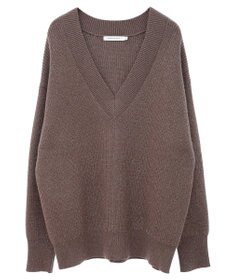 AMERICAN HOLIC ラメ入りＶネック片畦ニットプルオーバー