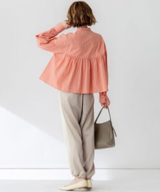 23区 S 【洗える】CANCLINI ギャザー フレア ブラウス