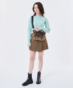 LeSportsac FUR E/W TOTE/レオパードフラッフィーファー