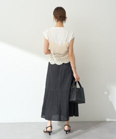 earth music&ecology ＳＥＴ２点　クロシェキャミ＋ノースリーブプルオーバー