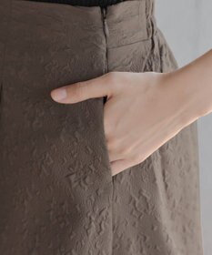 Tiaclasse 【洗える】ふくれジャガードタックフレアスカート