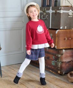 ANY KIDS 裏シャギーチェックショートパンツ