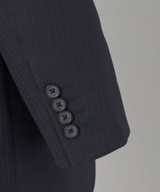 GOTAIRIKU 【御幸毛織】Superio160 ウールカシミヤ スーツ（ブラックストライプ）