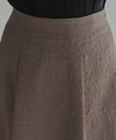 Tiaclasse 【洗える】ふくれジャガードタックフレアスカート