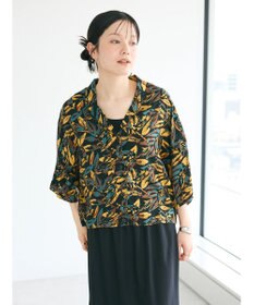 CRAFT STANDARD BOUTIQUE レーヨン柄プリントワイドシャツ