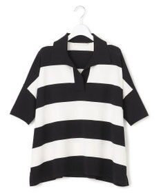 ICB L 【先行予約】VIS/NYハイゲージ 半袖ボーダーポロニット