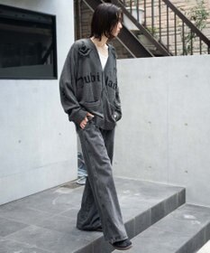 WEGO 【ユニセックス着用ITEM】ダメージジャガードカーディガン