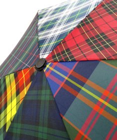 +RING 【簡単/便利】【UVカット90%以上】プラスリング UNISEX 自動開閉式 折傘58cm CHK T1179