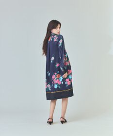 GRACE CONTINENTAL ボタニカルスカーフプリントワンピース