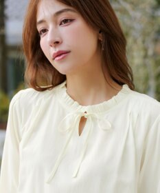 Tiaclasse フリルリボンブラウス