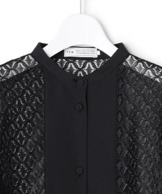 ICB 【WEB＆一部店舗限定】SustainableLace バンドカラー ブラウス