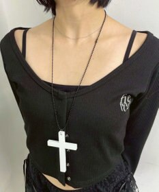 WEGO Lウッドクロスネックレス