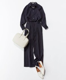 NAVE 【ReNAVE】ウォッシャブルツイル ワイドタックパンツ