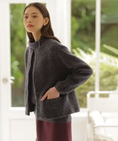 J.PRESS LADIES 【WEB限定】パイルジャージー ノーカラー ブルゾン