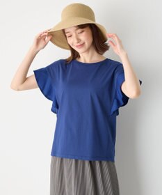 ANY 異素材コンビフリルスリーブプルオーバー