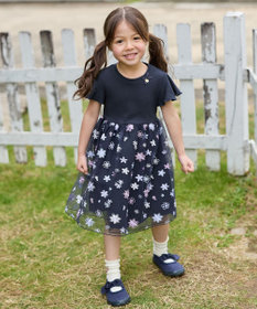 ANY KIDS 刺繍チュールワンピース