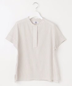 J.PRESS LADIES L ストライプジャージー ドルマンスリーブ カットソー