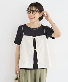 Green Parks 前後２ＷＡＹレース刺繍ビスチェ