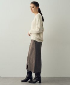 YECCA VECCA 2wayラメフェザーニット