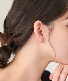 Phoebe 【金属アレルギー対応】ワンタッチメタルフープミニピアス　ローズゴールド/サージカルステンレス