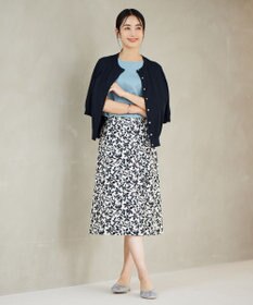 J.PRESS LADIES 【洗える・抗菌防臭】コットンアセテート クルーネック カーディガン