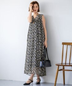 23区 L 【洗える】Ratti アブストラクトプリント ワンピース