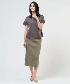 J.PRESS LADIES L 【人気素材】セルロースリネンストレッチ ナロー スカート