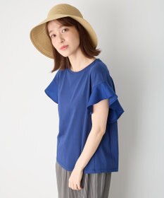 ANY 異素材コンビフリルスリーブプルオーバー