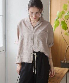 WEGO 【ANGIE VINTAGE】接触冷感開襟シャツ