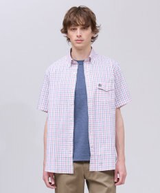 J.PRESS MEN 【Aero Weave】クールマックスサッカー チェック シャツ / B.D.