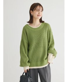 Green Parks ・Ｐｅｔｉｔ　Ｆｌｅｕｒ　レイヤード風ハイショクニット