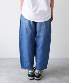 caqu FS linen barrel pants ふんわりリネンテーパードデニム