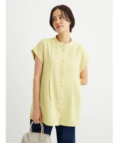 Green Parks フレンチスリーブタックブラウス