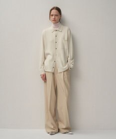 ATON MERINO COLLEGE FLANNEL | タックワイドパンツ