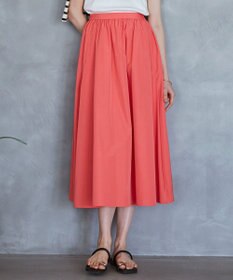 23区 L 【洗える】ハイカウントライトタフタ ギャザースカート